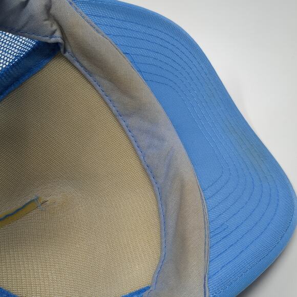 Paul's Snapback Trucker Hat Blue One Size Adjustable Rope Mesh Back Mohr's - Picture 8 of 9